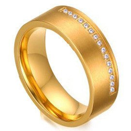 Damska Złota Obrączka ze Stali Szlachetnej