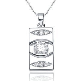 Srebrna Zawieszka Wysadzana Cyrkoniami