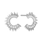 Srebrne Kolczyki Z Diamentowymi Cyrkoniami