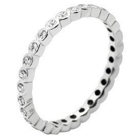Srebrna Obrączka Wysadzany Brylantowymi Cyrkoniami