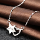 Srebrny Naszyjnik Serce i Gwiazda