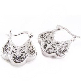Srebrne Kolczyki Ażurowe Torebki