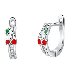 Srebrne Kolczyki Wiśnie