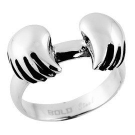 Pierścionek ze Stali Chirurgicznej z Dłoniami