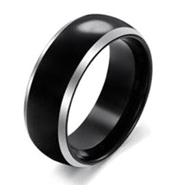 Czarna Damsko Męska Obrączka z Wolframu