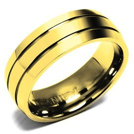 Męsko Damska Złota Obrączka z Tytanu