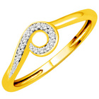 Złoty Pierścionek z Brylantami Zawijaniec 