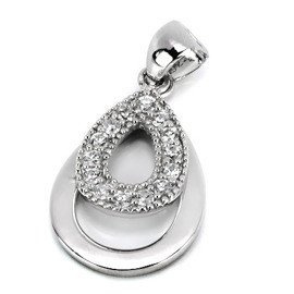 Srebrna zawieszka diamentowe cyrkonie