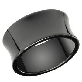 Czarna Obrączka z Ceramiki dla Pary