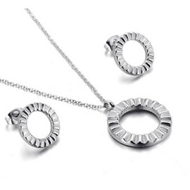 Komplet Naszyjnik i Kolczyki Stal Szlachetna