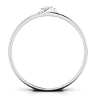 Obrączka z Białego Złota 585 Ozdobiona Brylantami