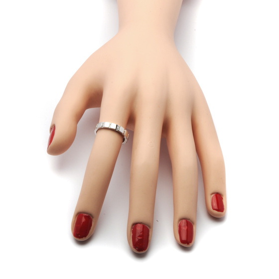 Srebrny Pierścionek Obrączka z Cyrkoniami