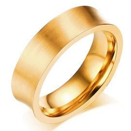 Męsko Damska Złota Obrączka ze Stali Szlachetnej