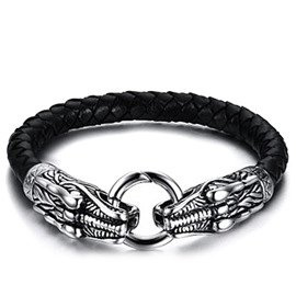 Damsko Męska Bransoletka ze Skóry Naturalnej