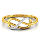 Złoty Pierścionek 585 z Brylantami Nieskończoność