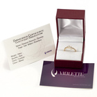 Złoty Pierścionek Przeplatany Brylantami 0.15ct