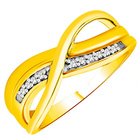 Złota Obrączka 375 Przeplatana z Brylantami