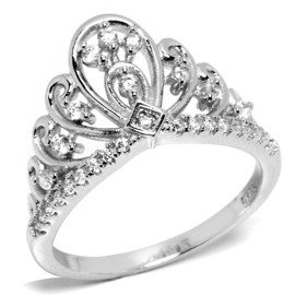 Srebrny Pierścionek w Kształcie Korony