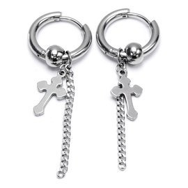 Kolczyki z Krzyżykiem ze Stali Szlachetnej