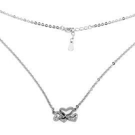 Srebrny Naszyjnik z Serduszkami