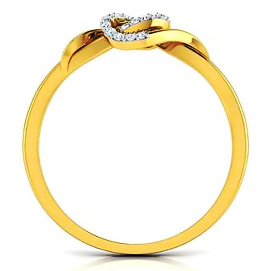 Złoty Pierścionek Wywijaniec z Brylantami