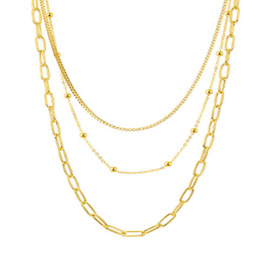 Złoty Naszyjnik Stal Szlachetna