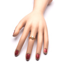 Srebrny Pierścionek Złote Serce