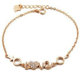 Rózowo Złota Srebrna Bransoletka dla Zakochanych
