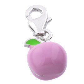 Przywieszka Srebrna Charms Różowe Jabłko