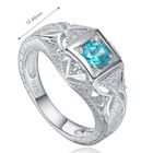 Srebrny Pierścionek z Błękitną Cyrkonią