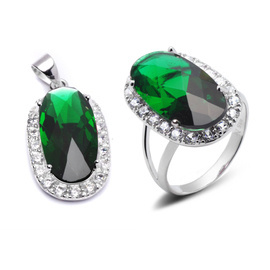 Komplet Srebrny Pierścionek i Wisiorek