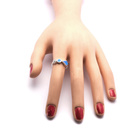 Srebrny Pierścionek z Opalem i Cyrkoniami