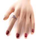 Srebrny Pierścionek z Okrągłą Cyrkonią Multikolor