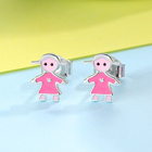 Srebrne Kolczyki Dziewczynka