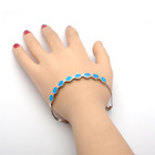 Srebrna Bransoletka z Niebieskim Opalem