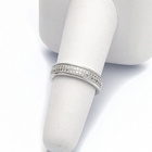 Srebrna Obrączka z Białymi Mikro Cyrkoniami