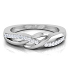 Pierścionek z Białego Złota 585 z Brylantami