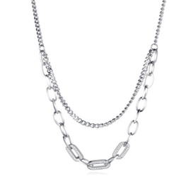 Naszyjnik z Cyrkoniami Stal Szlachetna