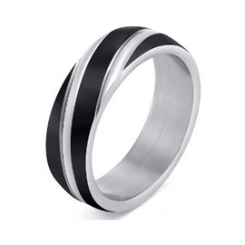 Obrączka Duokolor ze Stali Szlachetnej