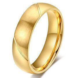 Damska Męska Złota Obrączka ze Stali Szlachetnej