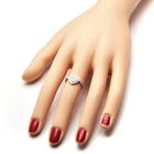 Srebrny Pierścionek Serce Wysadzany Cyrkoniami