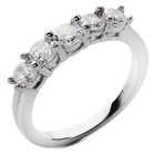 Srebrny Pierścionek z Bezbarwnymi Cyrkoniami