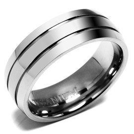 Męsko Damska Gładka Obrączka z Tytanu