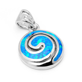Srebrna Zawieszka z Niebieskim Opalem