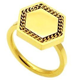 Złoty Pierścionek ze Stali Szlachetnej