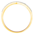 Pierścionek Złoty Przeplatany Brylantami 0.08ct