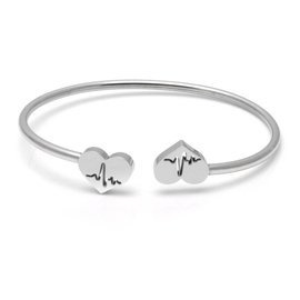 Bransoletka z Serduszkami Stal Szlachetna