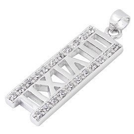 Srebrna Zawieszka z Białymi Cyrkoniami