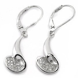 Srebrne Kolczyki z Białymi Mikro Cyrkoniami