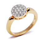 Srebrny Pierścionek Pokryty Złotem